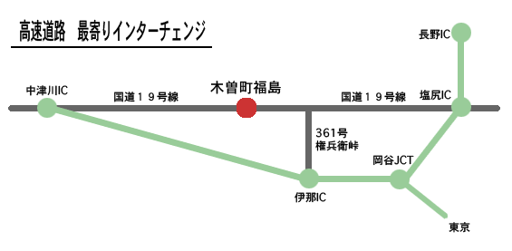 高速道路　最寄りのインターチェンジ