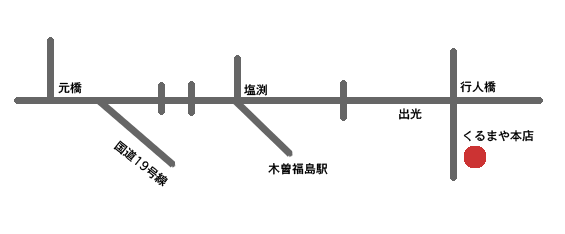 木曽町市街地の案内図
