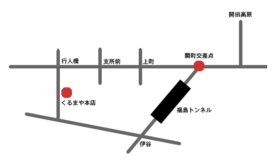 木曽町市街地の案内図