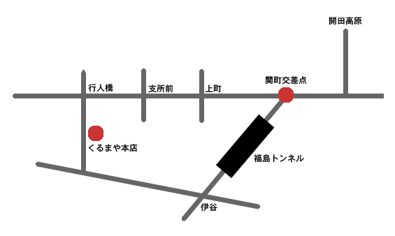 塩尻インターからの案内図